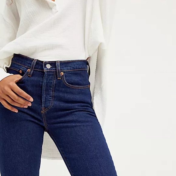 NWT Levi’s Premium 501 High Rise Skinny Jeans in Blue - Picture 3 of 11